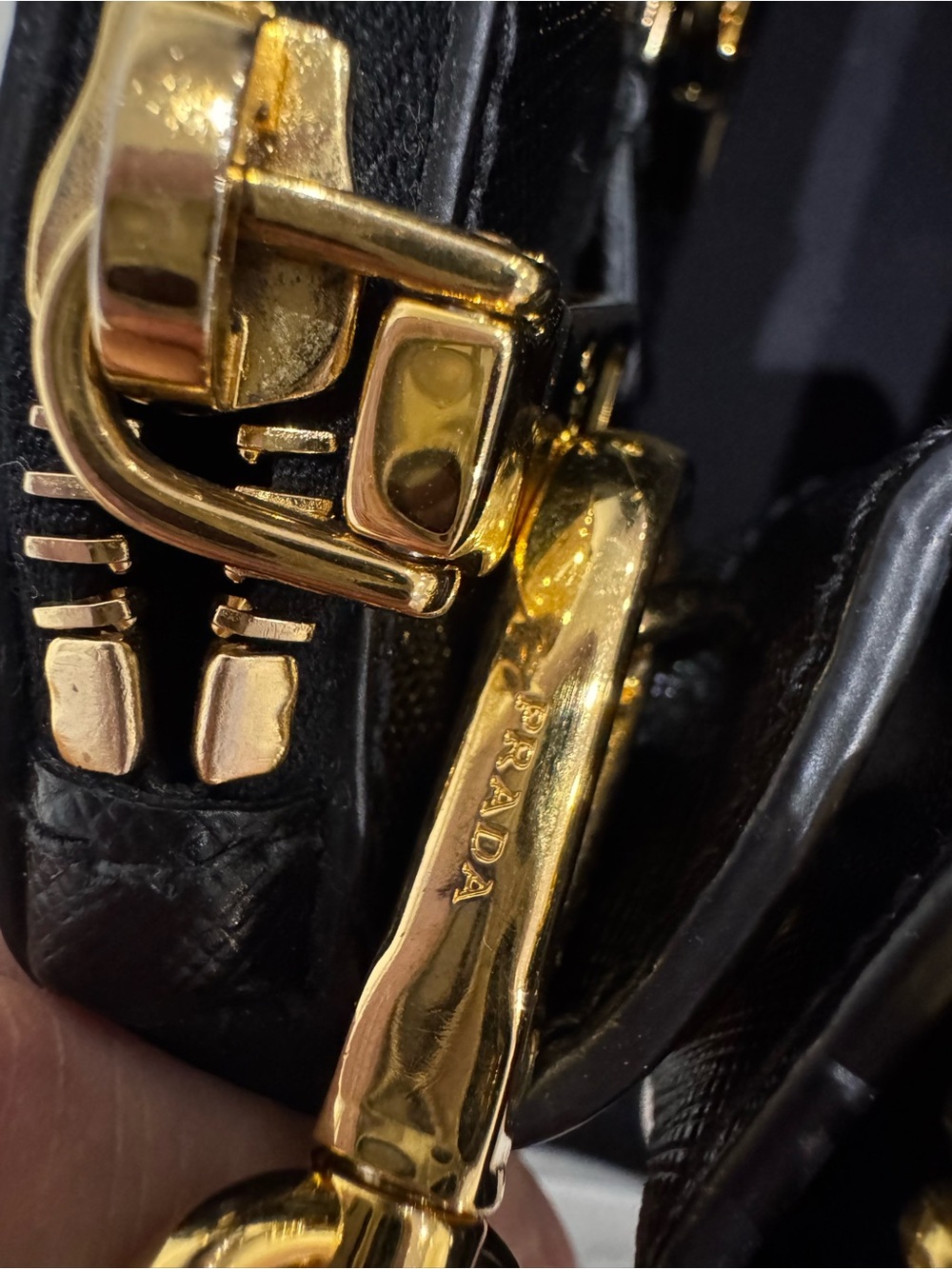 [Authentic] PRADA Saffiano Lux Galleria Medium Double Zip Tote in Black - Picture 14 of 16